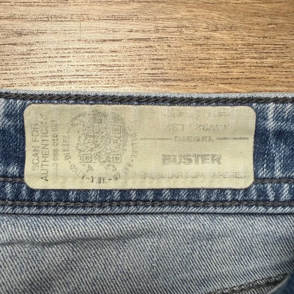 Diesel Buster Jeans Men 32x32 Blue Slim Tapered Stretch Distressed Denim 0853R